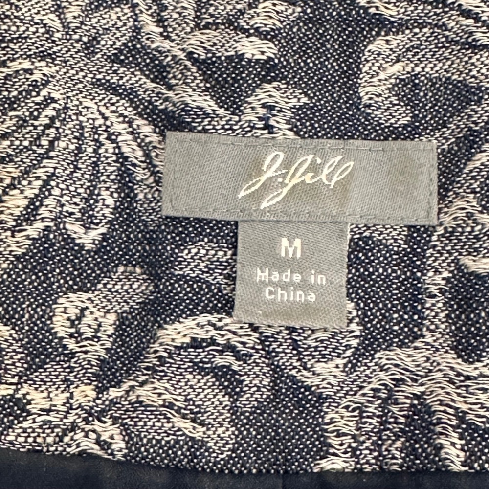 Textured Tencel Linen Floral Jacquard Jacket‎ Boxy Fit Button Front Minimalist - Picture 3 of 16